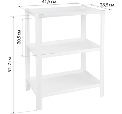 Полка прямоугольная (3 секции) 415х285х527