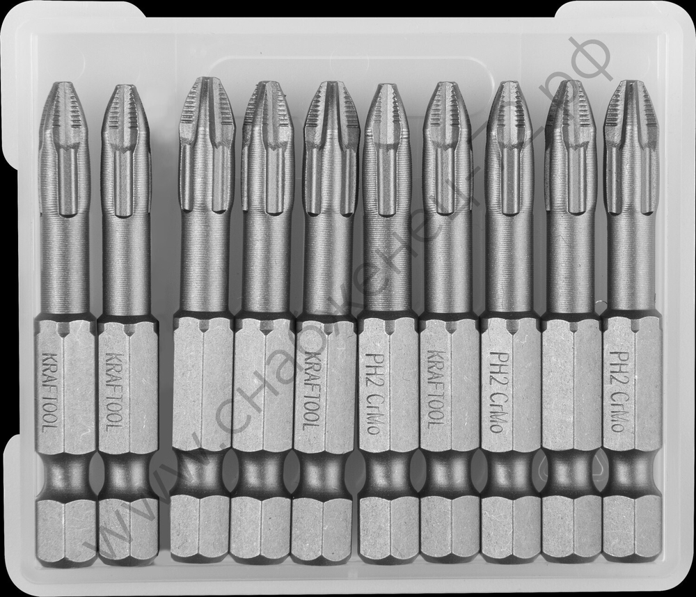 KRAFTOOL X-Drive PH 2 , 50 мм, 10 шт, Торсионные биты (26121-2-50-10)