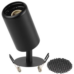 Светильник встраиваемый алюминиевый ЭРА KL106 BK под лампу MR16 GU10 черный матовый