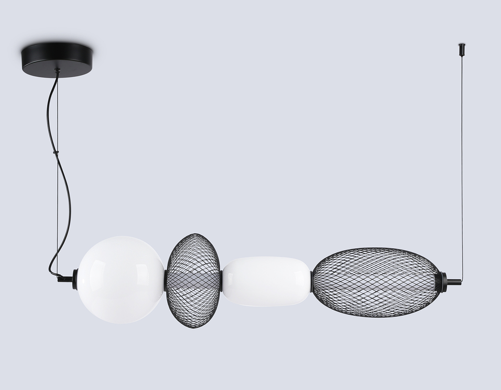 Светильник светодиодный подвесной LH11010 BK/FR черный/белый матовый 32W 3000K 915*220*220