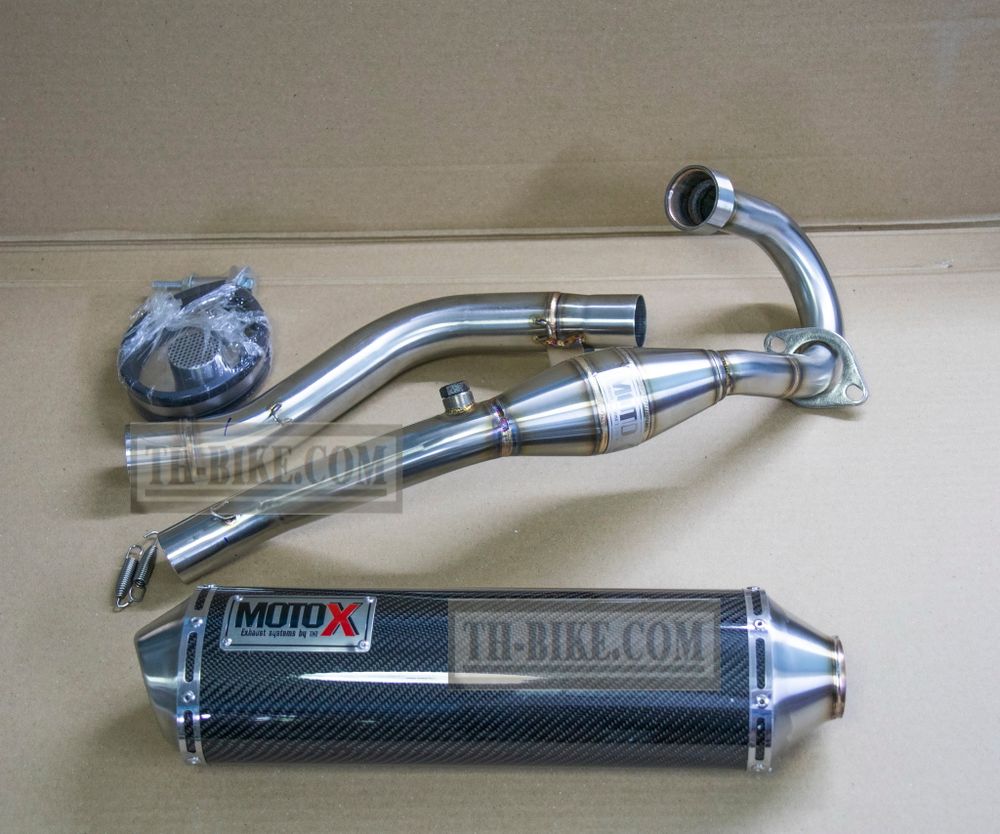 Full Exhaust System for Honda CRF250L-M-Rally (2012-2020). Made in Thailand. MOTO-X V.1 Carbon
