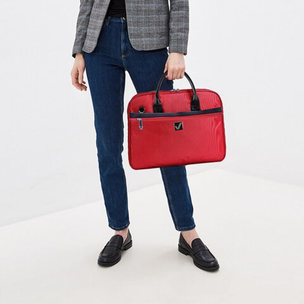 Сумка деловая BRAUBERG с отделением для ноутбука 15,6", "Dialog", 3 кармана, красная, 40х30х7 см, 240462