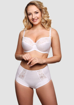 Трусики-макси с кружевными вставками (Размер: 50) (Цвет: пудровый)