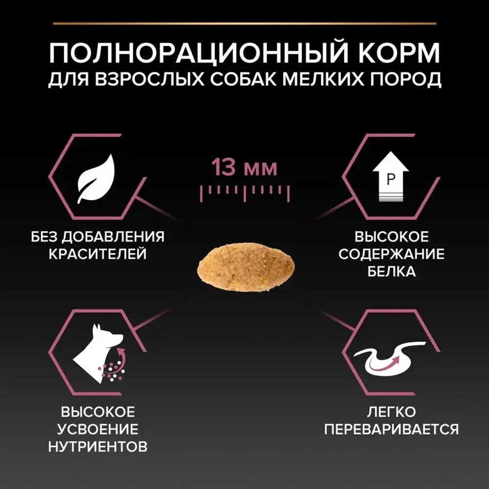 Pro plan сухой корм для взрослых собак мелких и карликовых пород с чувствительной кожей, с высоким содержанием лосося - 2,5 кг + 500 г в подарок
