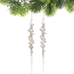 Подвеска «Кристальная сосулька» 26 см (набор 2 шт), Шампань