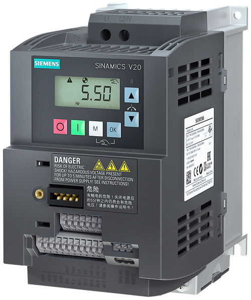 Частотный преобразователь 1,5кВт, 230В, 7,8А, Siemens - 6SL3210-5BB21-5UV1, Серии SINAMICS V20