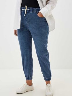 Джинсы на резинке больших размеров