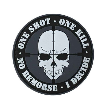 Шеврон Череп.One shot . One kill ПВХ