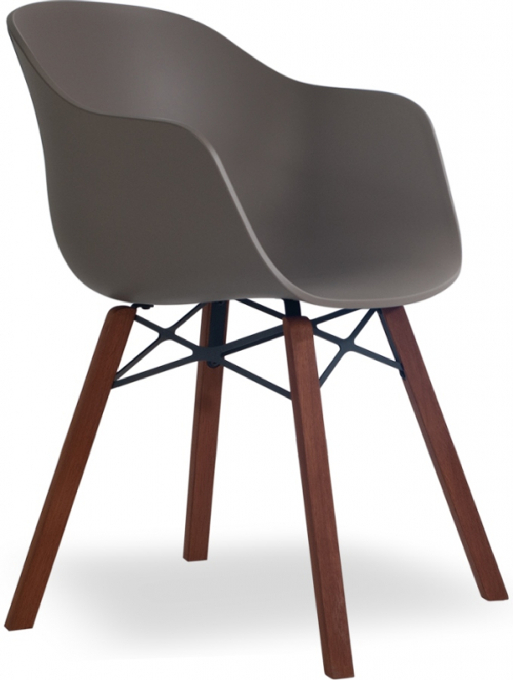 Кресло пластиковое Papatya Globe-K Wox Iroko, натуральный, тортора