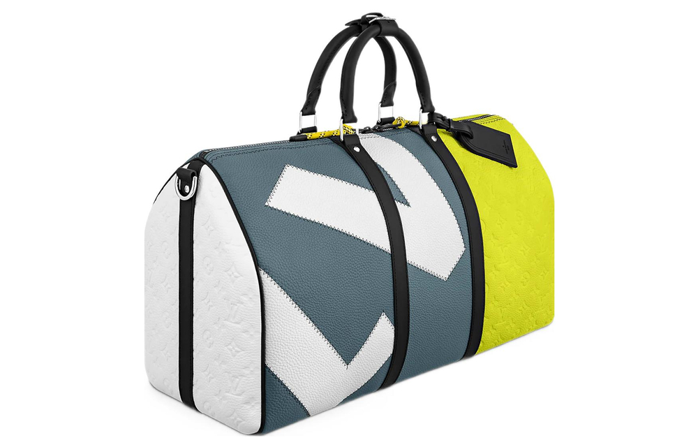 LOUIS VUITTON Keepall 50B Blue/Yellow
