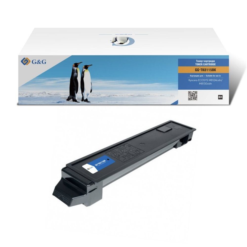 Тонер-картридж G&amp;G, аналог Kyocera TK-8115BK для ECOSYS M8124cidn/M8130cidn черный (12k)