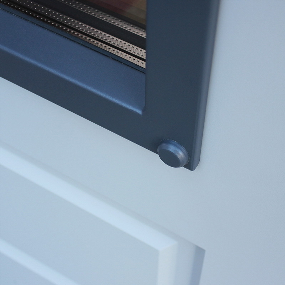 Входная уличная дверь с терморазрывом  Эльбрус 3К стеклопакет с английской решеткой (Лайт софт грей)