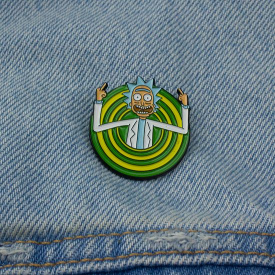 Значок металлический на одежду/Пин. Рик