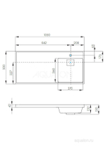 Раковина Aquaton Лондри 1050 белая правая 1A72223KLH010