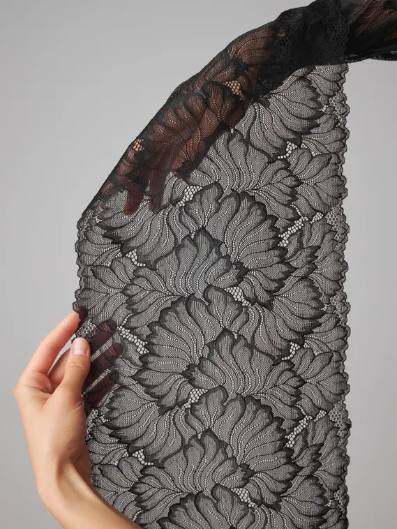 03-248 ОПТ Кружево эластичное 23 см, черный