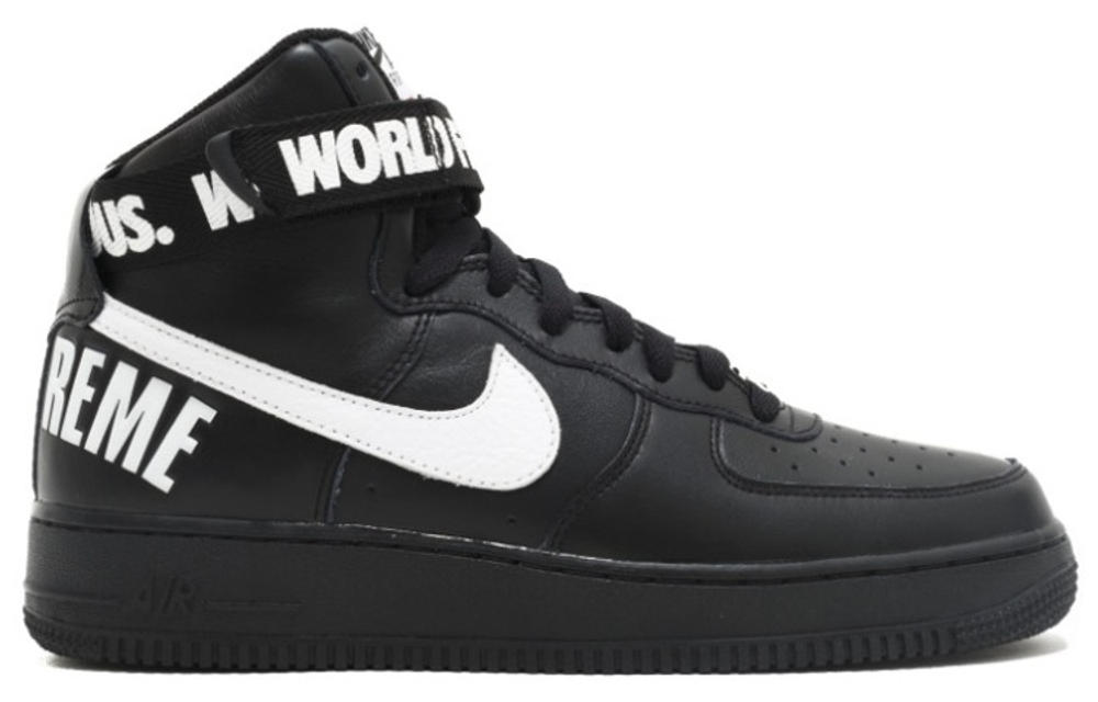 Кроссовки Supreme X Nike Air Force 1 World Famous Black