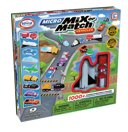 МИКРО Магнитный конструктор ТРАНСПОРТ "Смешай и собери". МИКРО ДЕЛЮКС Серия 1. Стартовый набор