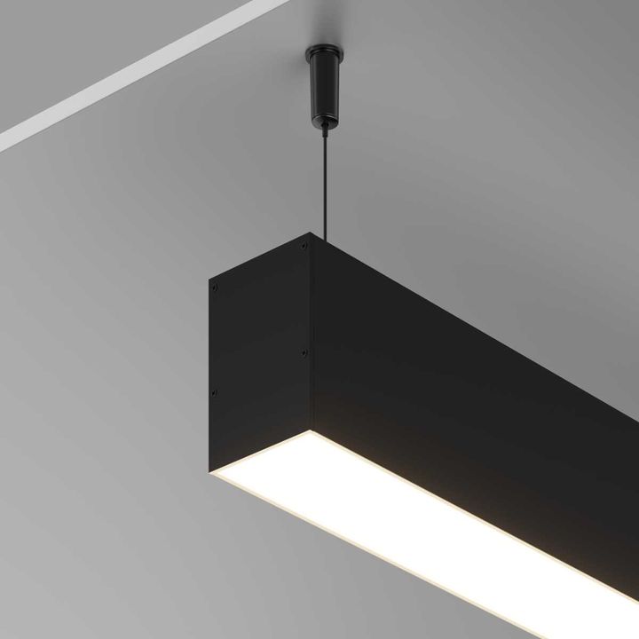 Алюминиевый профиль накладной-подвесной 50х70 (Черный, 2 м), ALM-5070-B-2M Maytoni Led Strip 633017