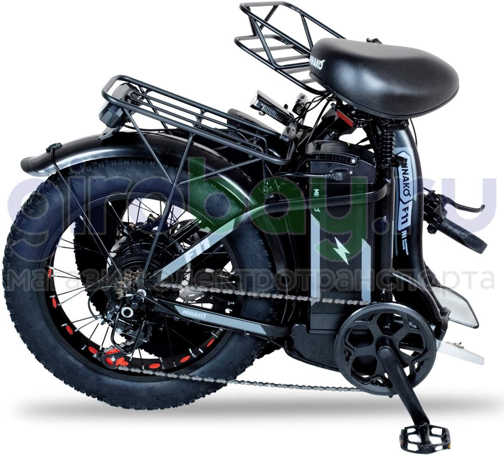 Электровелосипед Minako F11 Pro 2025 года (48V/20Ah) - Черный обод Электровелосипед Minako F11 Pro 2025 года (48V/20Ah) - Черный обод фото №3