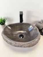 Раковина из речного камня RS-65977 47х38х15 из натурального камня