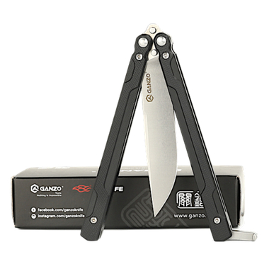 Нож-бабочка Ganzo G766-BK 440C (57-69 HRC) ---