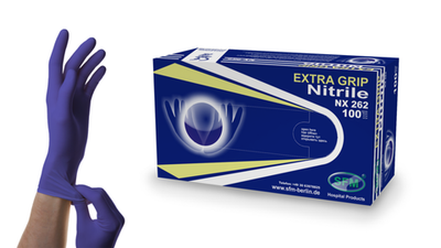 Перчатки нитриловые смотровые нестерильные неопудренные Extra Grip SFM 50 пар