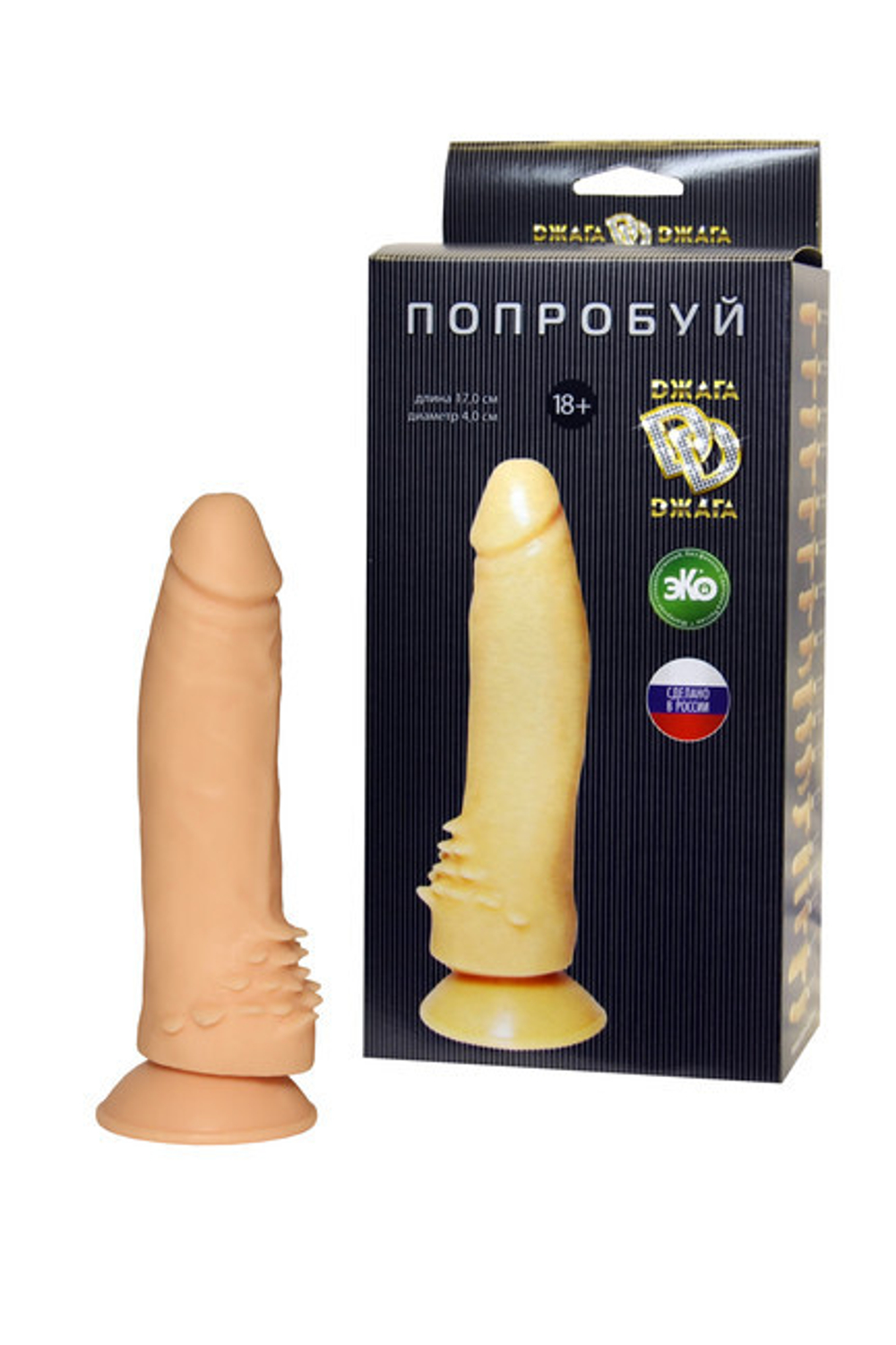 Фаллоимитатор с присоской 16,5 см (Цвет: телесный)