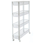 Полка узкая на колёсах (4 секции)