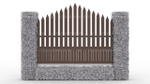 Деревянный забор ZBR0106