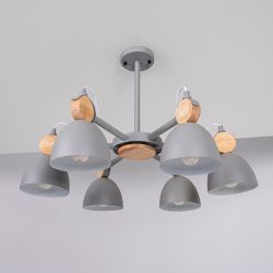 Люстра на штанге ROLLA 6 Gray