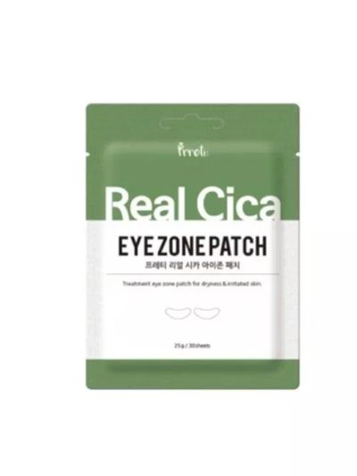 Тканевые успокаивающие патчи с центеллой Prreti Real Cica Eye Zone Patch 30 шт (15 пар)