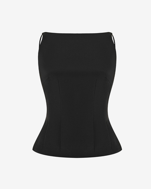 Топ из костюмной ткани с открытой спиной