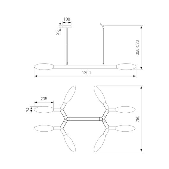Потолочная люстра Eurosvet Covalent 30180 черный