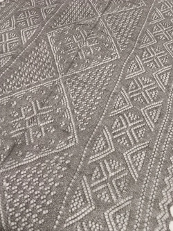 Оренбургский пуховый палантин А16070-03 серый