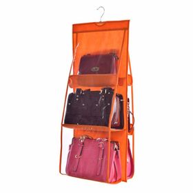 Органайзер подвесной для сумок 6 отделений 90*35*35 см Оранжевый