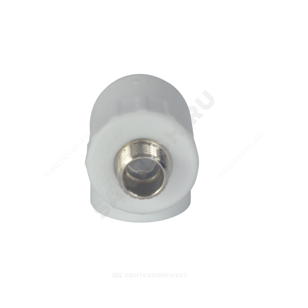 Угольник PP-R комбинированный белый Дн 25х3/4" НР RTP (РосТурПласт) 10802