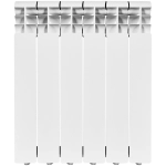 Радиатор биметаллический ROMMER Profi Bm 500 - 6 секций (подключение боковое, цвет белый)