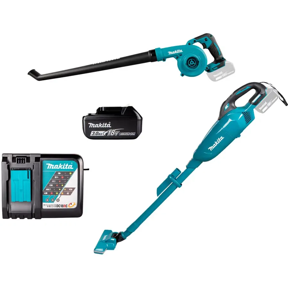 Аккумуляторная воздуходувка + пылесос с комплектом питания Makita DUB186Z-DCL284FZ-191A25-2