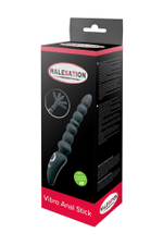 Черный анальный вибростимулятор Vibro Anal Stick - 23,5 см. (Цвет: черный)