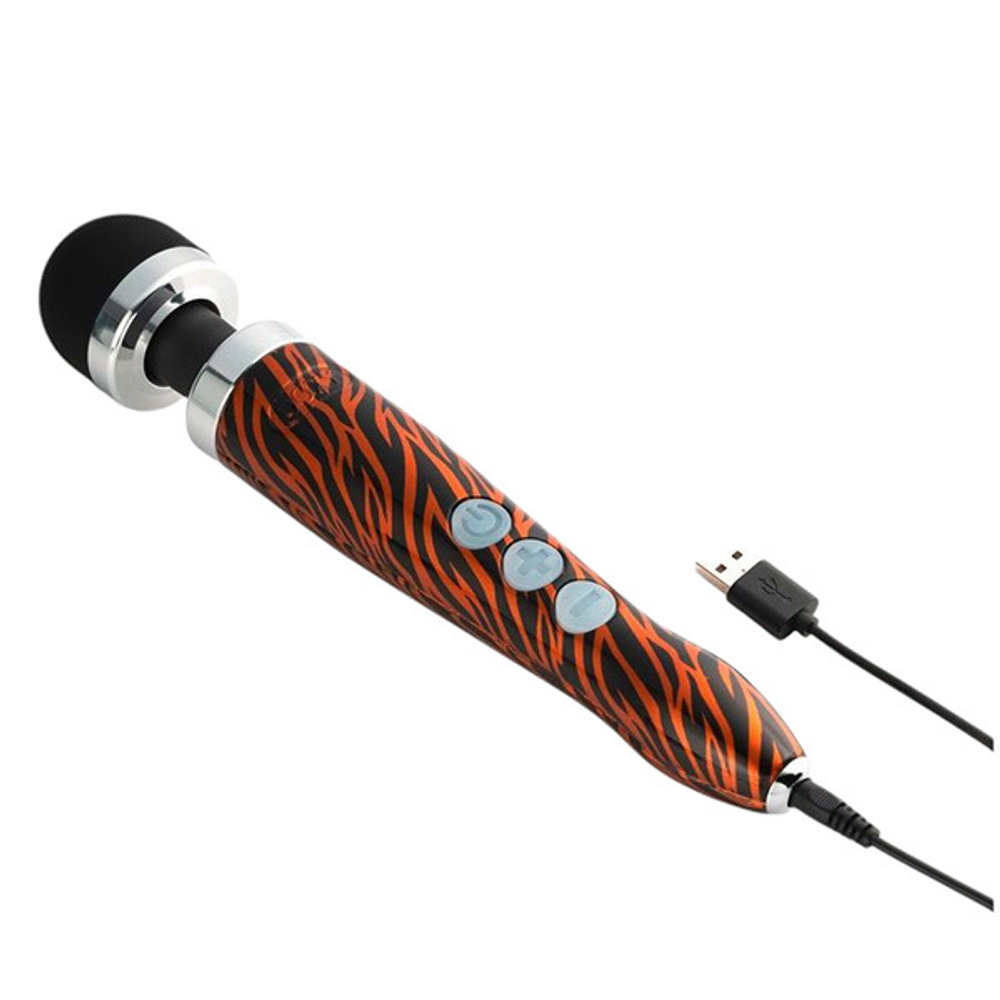 Беспроводной вибратор-вонд 28см принт Тигр Doxy Die Cast 3R Massage Wand Tiger