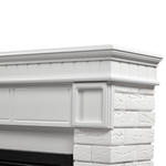 Каминокомплект: Очаг Electrolux EFP/P-2520LS N, портал Bricks 25 камень белый, белая эмаль НС-1747578