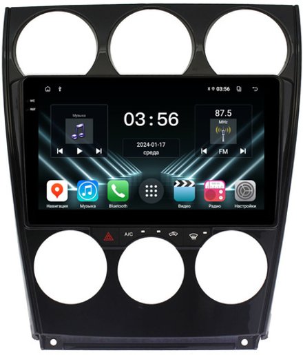 Магнитола для Mazda 6 GG 2002-2007 - FarCar DX311M монитор 9.5" IPS на Android 13, 4+64Гб, CarPlay