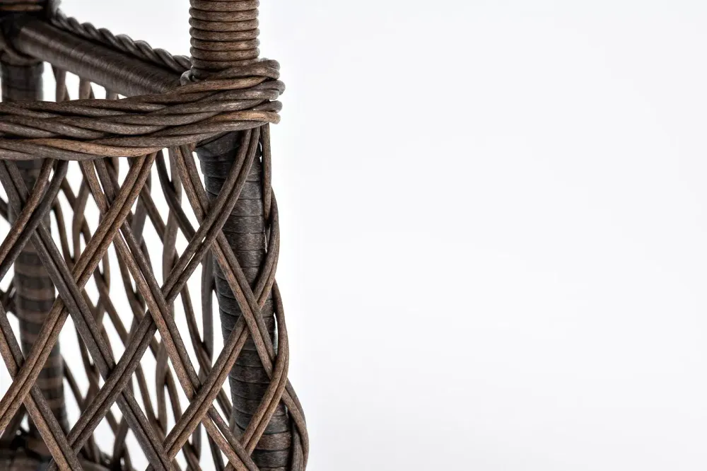 "Эспрессо" плетеный круглый стол, диаметр 80 см, цвет коричневый