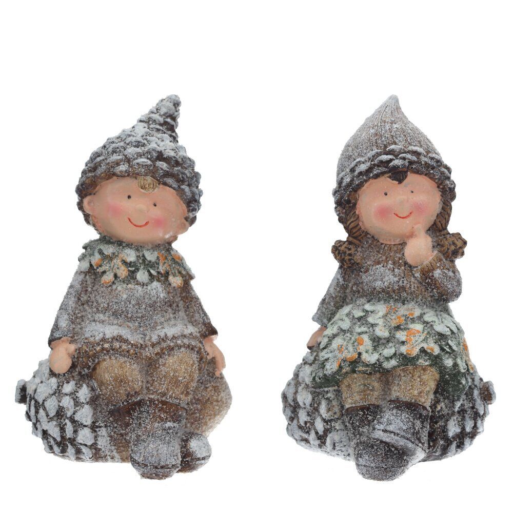 GAEM Фигурка декоративная "Мальчик/ Девочка, L10,5 W10 H18 см, 2в.