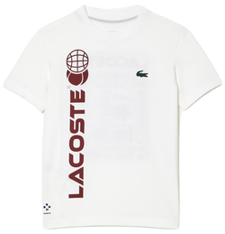 Футболка для мальчика теннисная Lacoste Cotton Jersey Tennis T-Shirt - white