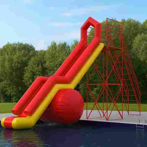 Надувная водная горка для вышки (опоры) «Стрела PRO» с одной ступенью 13*2.5*5 м