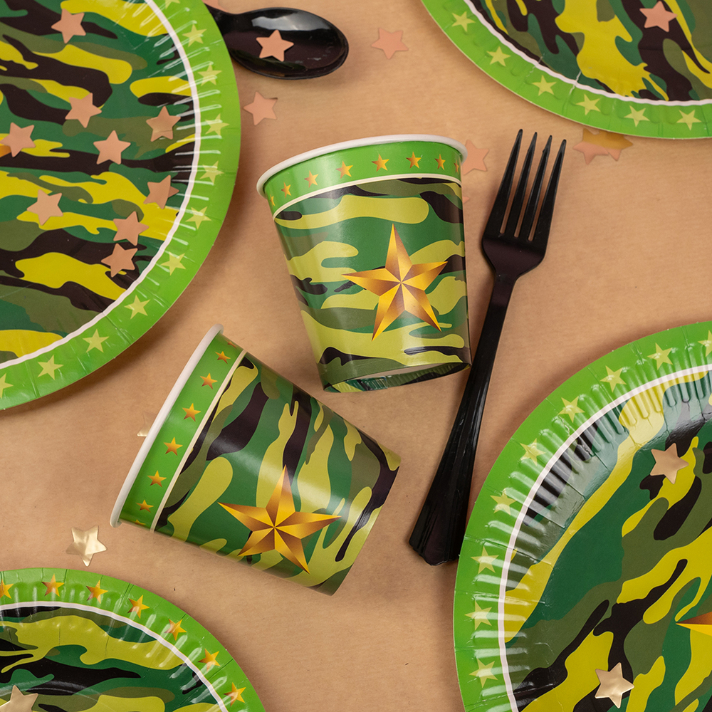 Стаканы бумажные «Звездный камуфляж» 250 мл, 6 шт