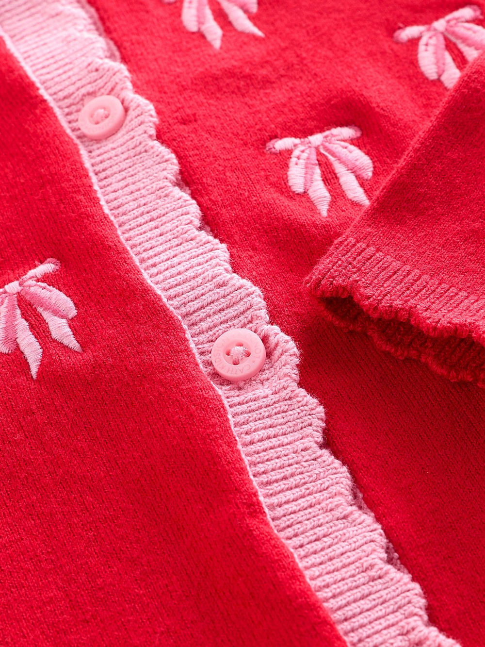 Кардиган с вышивкой для девочки Next B86-681, Красный