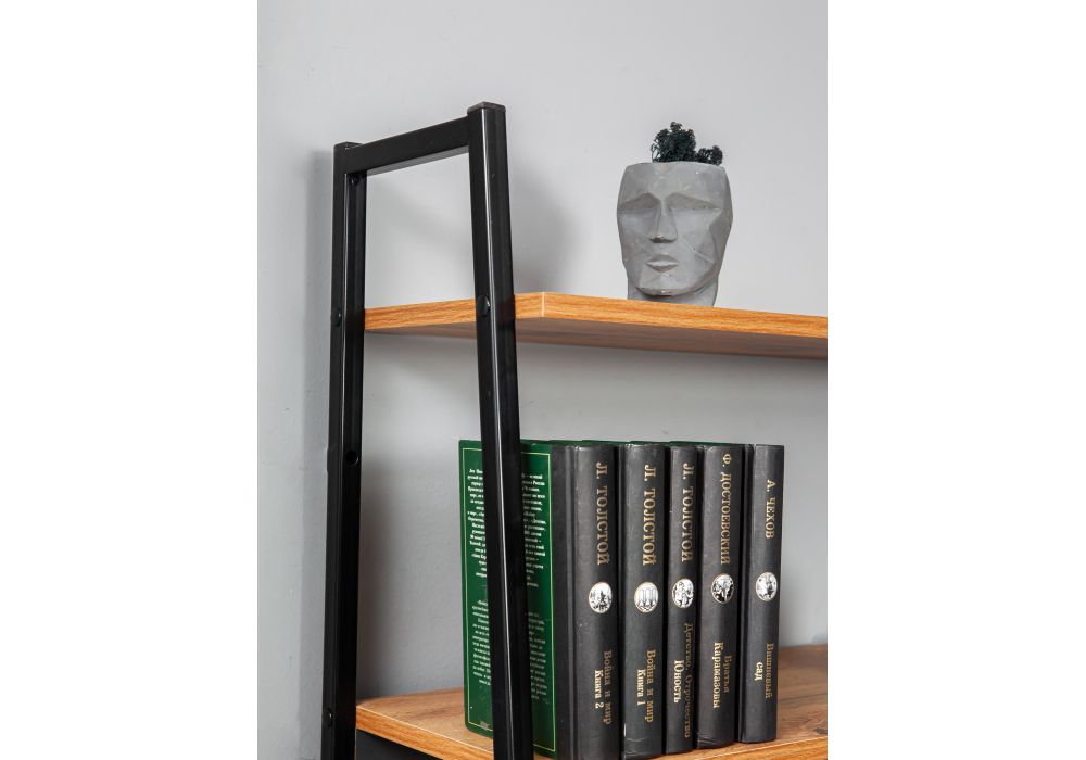 Письменный стол Минден с надстройкой 84х42,4х175 дуб вотан / антрацит черный