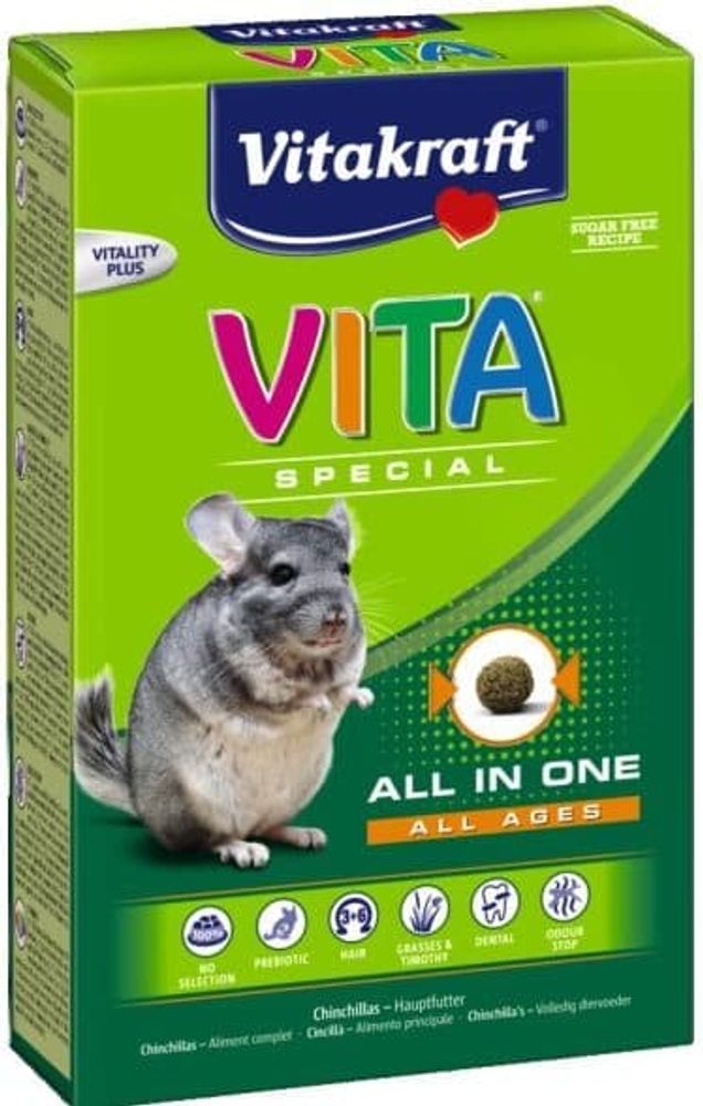 Vitakraft Корм для шиншилл VITA SPECIAL ALL AGES 600г Vitakraft Корм для шиншилл VITA SPECIAL ALL AGES 600г